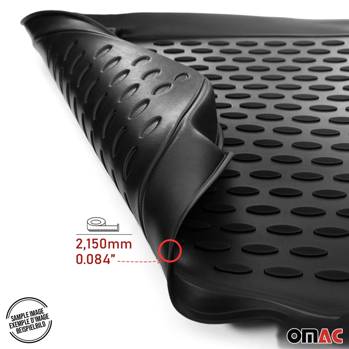 OMAC Gummimatten Fußmatten für Kia Soul 2008-2014 TPE Automatten Schwarz 4x