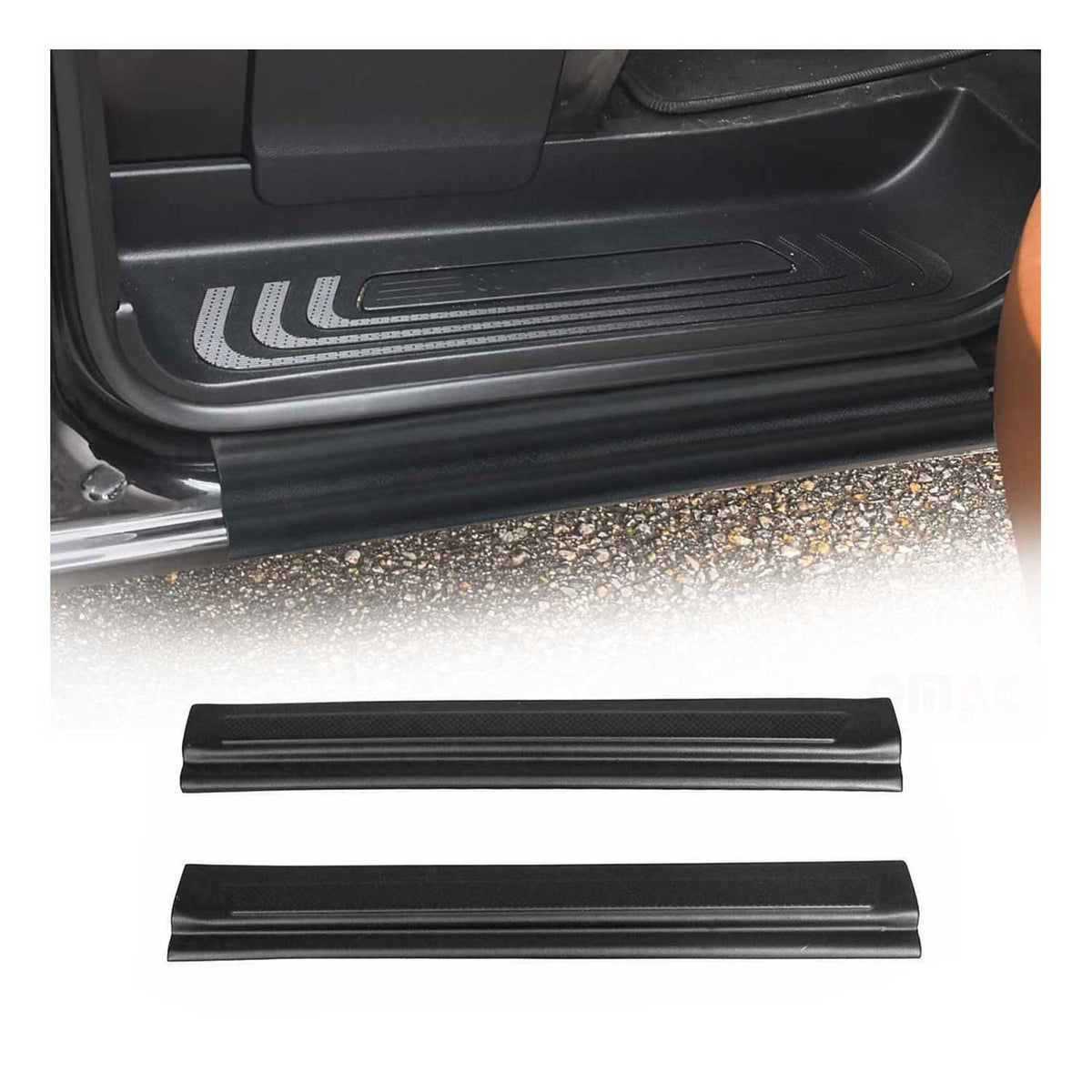 Einstiegsleisten Türschweller für Mercedes Vito W639 2003-2014 Gummi Schwarz 2x