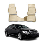 OMAC Gummimatten Fußmatten für Mercedes S Klasse W221 2005-2013 TPE Beige 4x