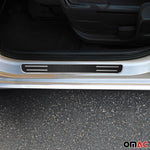 Einstiegsleisten Türschweller für Autos Universal 38cm Chrom Kohlefaserfolien 2x