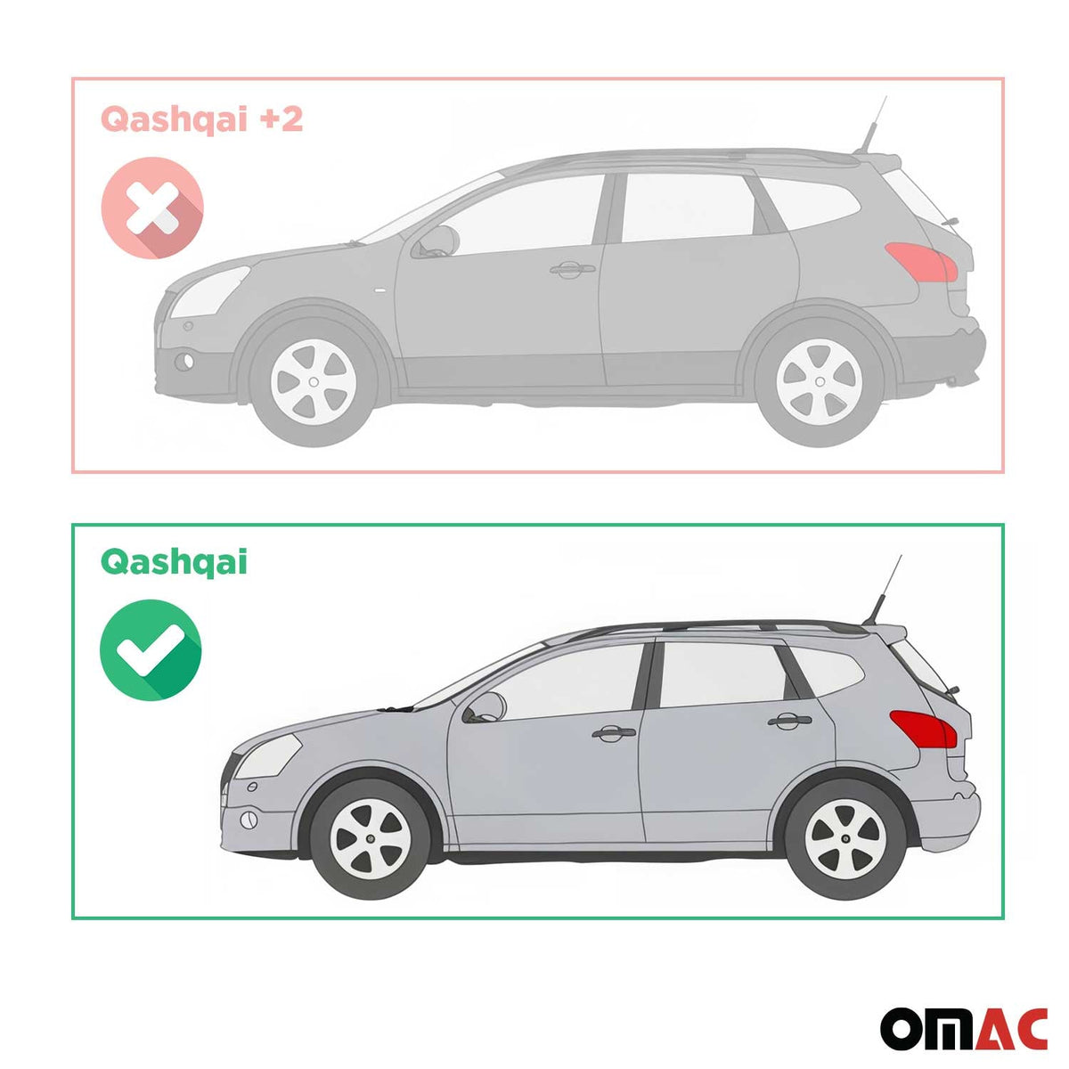 Trittbretter Seitenschweller für Nissan Qashqai J10 2006-2014 Stahl Schwarz Grau
