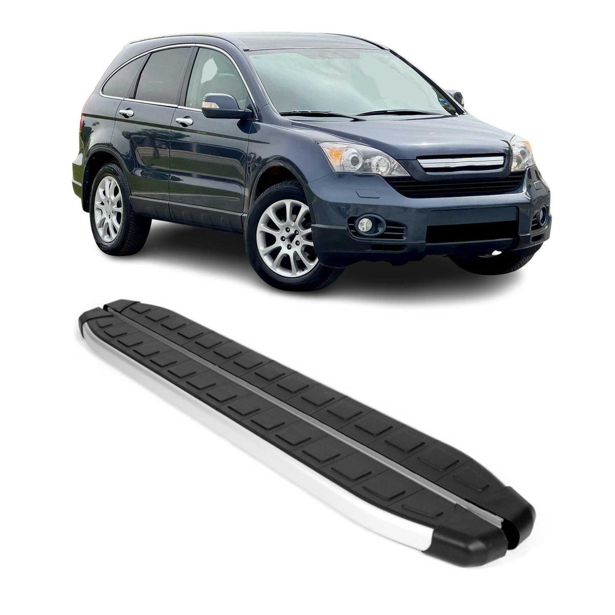 Seitenschweller Seitenbretter Trittbretter für Honda CR-V 3 2006-12 Alu Schwarz