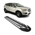 Trittbretter Seitenschweller für Ford Kuga II ST-Line 2016-2019 Silber Schwarz