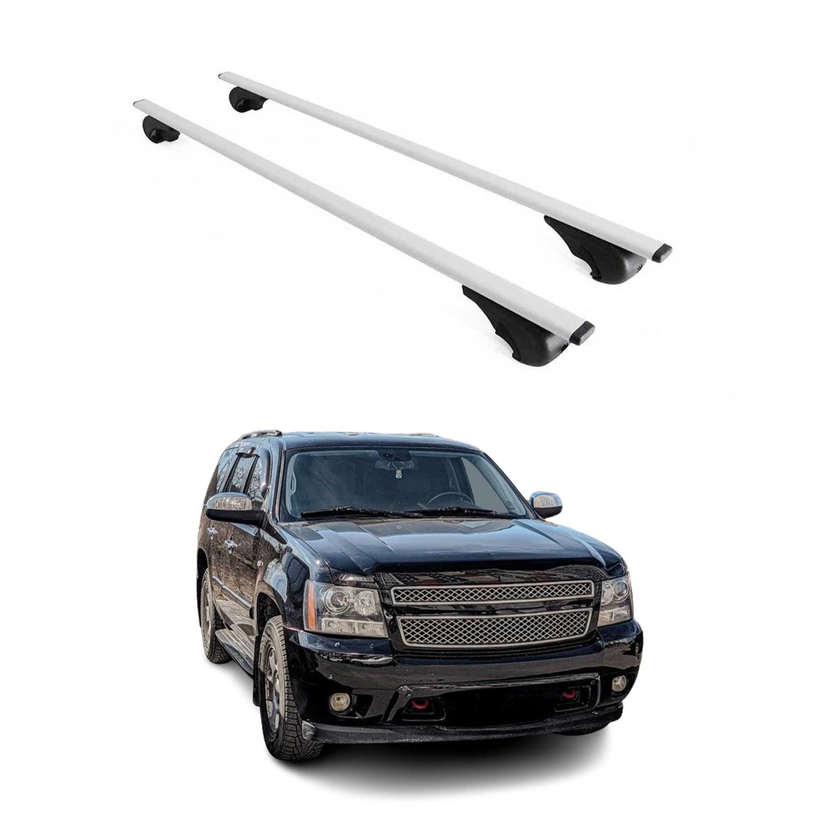 Dachträger Grundträger für Chevrolet Tahoe 2000-2015 75kg Stahl Silber 2 tlg Namma Markt