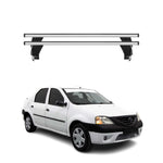 Menabo Dachträger Grundtäger für Dacia Logan I 2004-2012 50kg Alu Silber 2 tlg