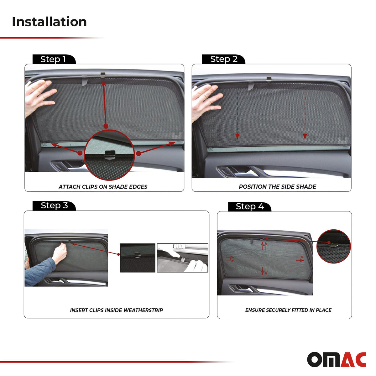 Sonnenschutz Seitenfenster für Suzuki SX4 S-Cross 2013-2020 Heckscheibe 2tlg