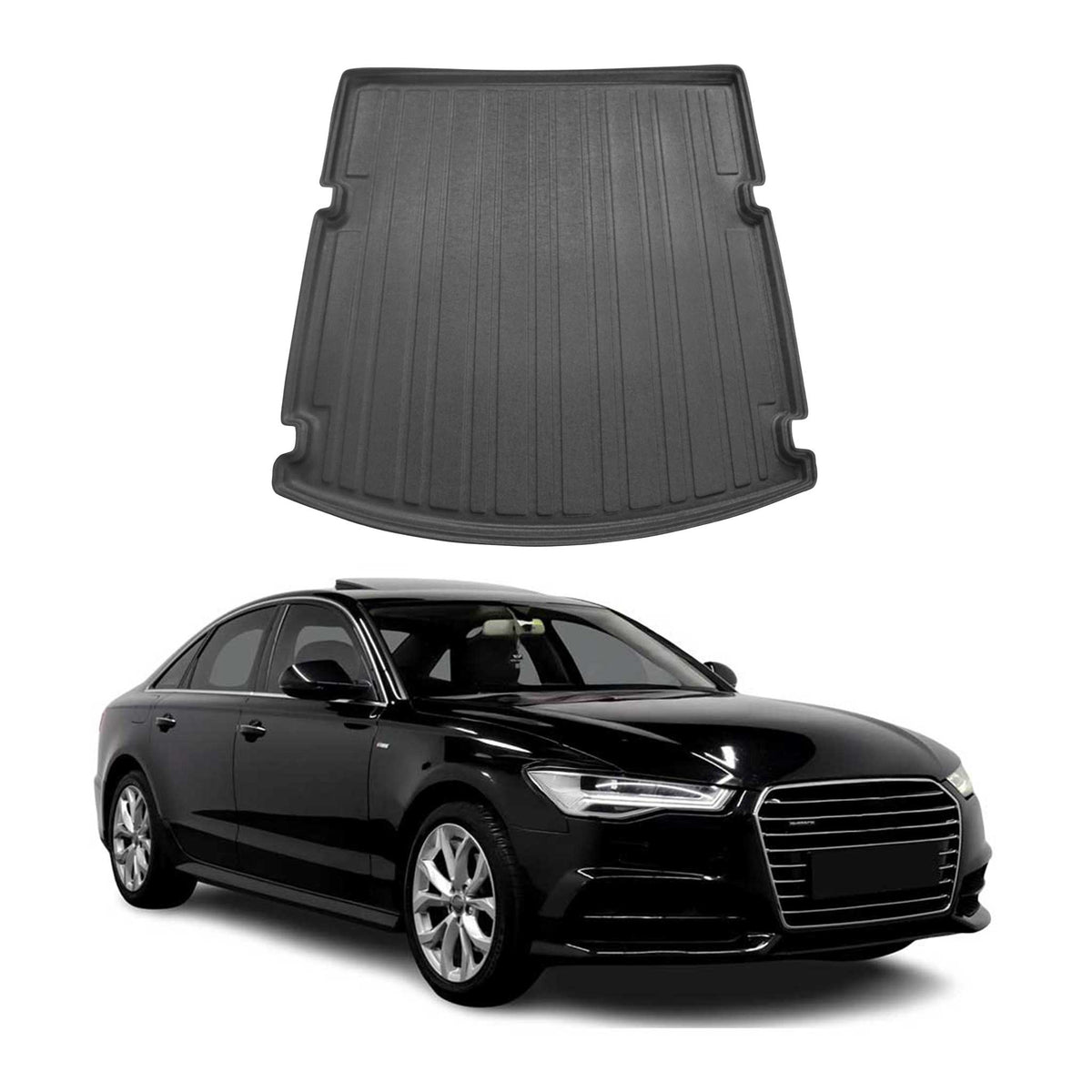 Kofferraumwanne Laderaumwanne für Audi A6 Limo C7 2011-2018 Gummi TPE