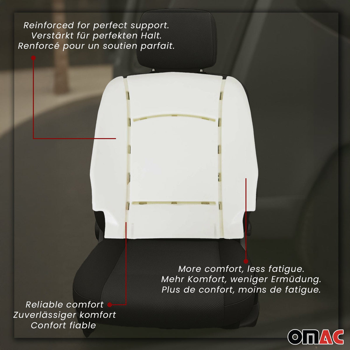 Sitzschaumstoff Komplett-Set für Opel Combo D 2012-2018 Ersatz Sitzpolster 2tlg