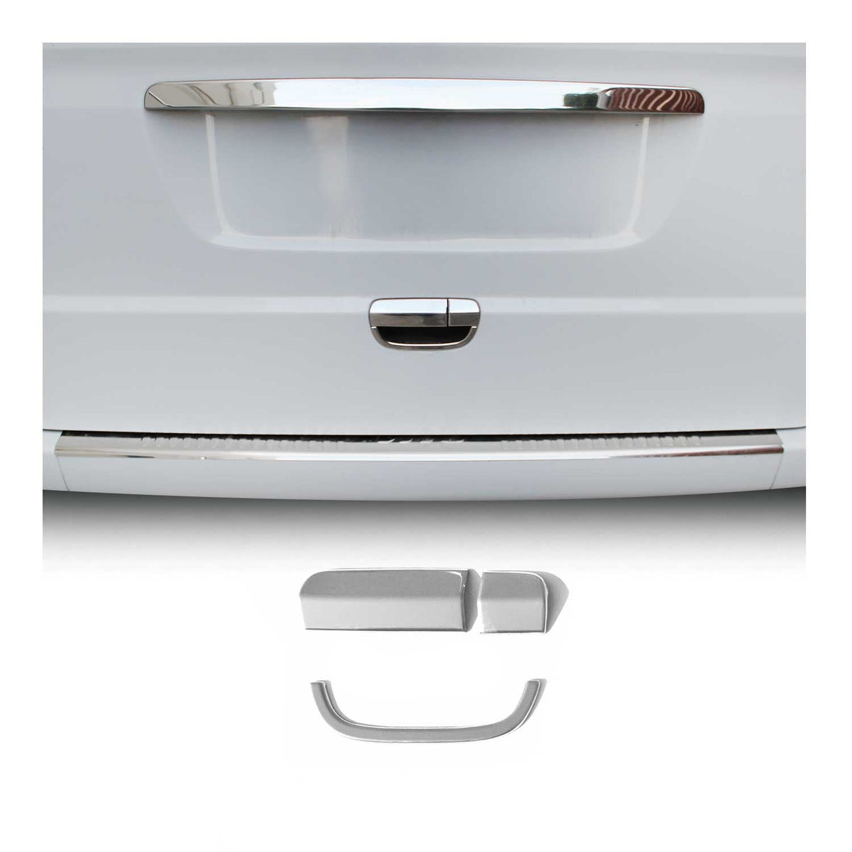 Heckklappe Kofferraumöffner Griff für Mercedes Vito W639 2003-2014 Edelstahl 3x