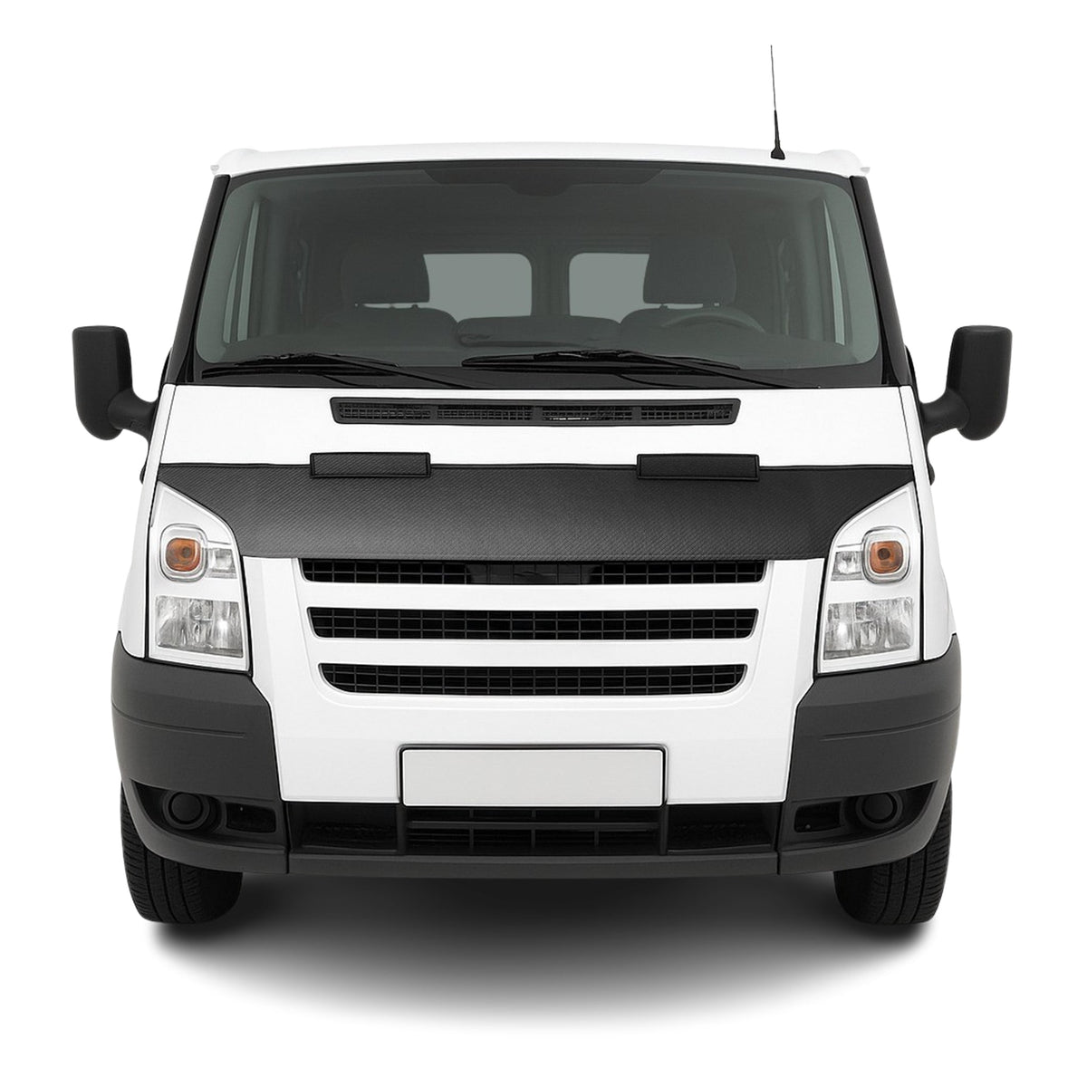 Haubenbra Steinschlagschutz für Ford Transit Facelift 2006-2014 Carbon Halb