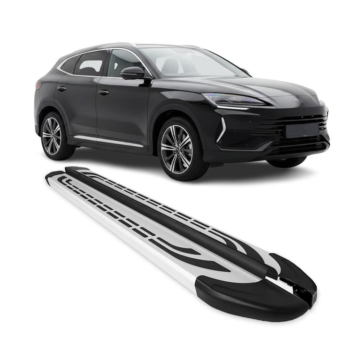 Trittbretter für BYD Seal U DM-i 2024-2027 Aluminium Silber 2tlg eloxiert