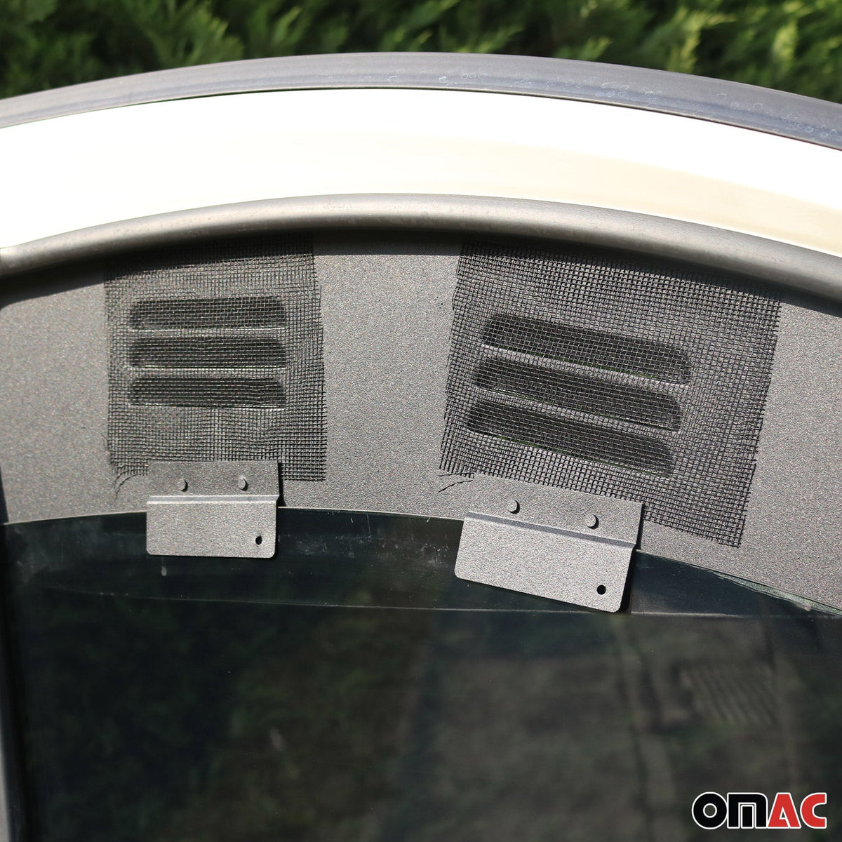 Lüftungsgitter Be & Entlüftung für Citroen Nemo 2008-2017 Aluminium Schwarz 2tlg