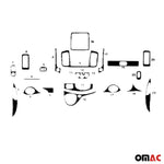 Innenraum Dekor Cockpit für Opel Vivaro A 2010-2014 FL Piano Schwarz Optik 22tlg
