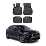 OMAC Gummi Fußmatten für BMW X2 F39 2018-2023 Premium TPE Automatten Schwarz 4x