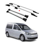 Dachreling + Dachträger SET für VW Caddy 2003-2020 Kurzer Aluminium Silber 4tlg