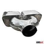 Auspuffblende Endstück Double Output Chrom Edelstahl Doppelendrohr Rechts &Links