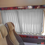 Schiebetür Gardinen MAß für Fiat Ducato L1 L2 / e-Ducato 2006-2026 Grau 6 tlg