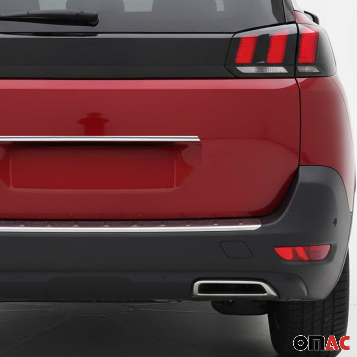 Kofferraumleiste Heckklappe Leiste für Peugeot 5008 II 2017-2024 Edelstahl Chrom