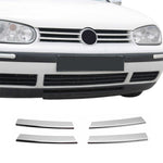 Kühlergrill Leisten Grillleisten für VW Golf mk4 1997-2006 Edelstahl Chrom 4tlg