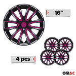 4x Radblenden Radkappen Radzierblenden für 16" Zoll Schwarz Lila