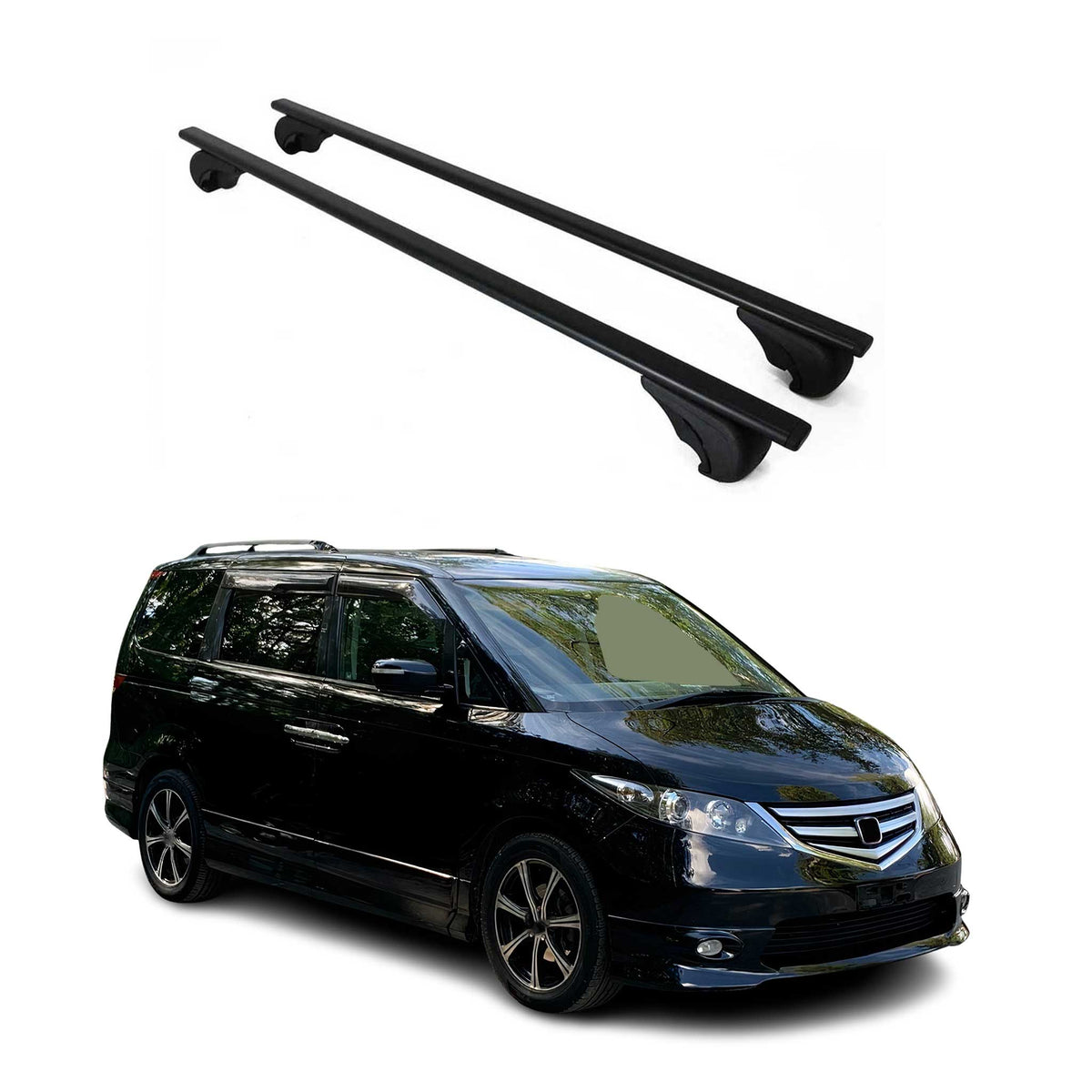 Dachträger Grundträger für Honda Elysion 2004-2015 75kg Stahl Schwarz 2 tlg