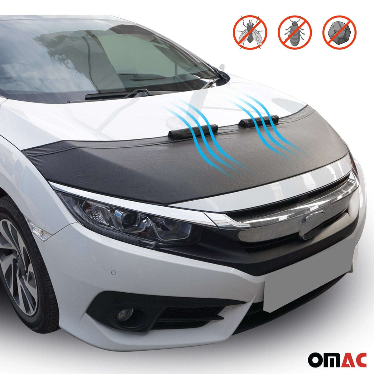 Haubenbra Steinschlagschutz Bonnet Bra für Ford Connect 2003-2013 Schwarz Halb Namma Markt
