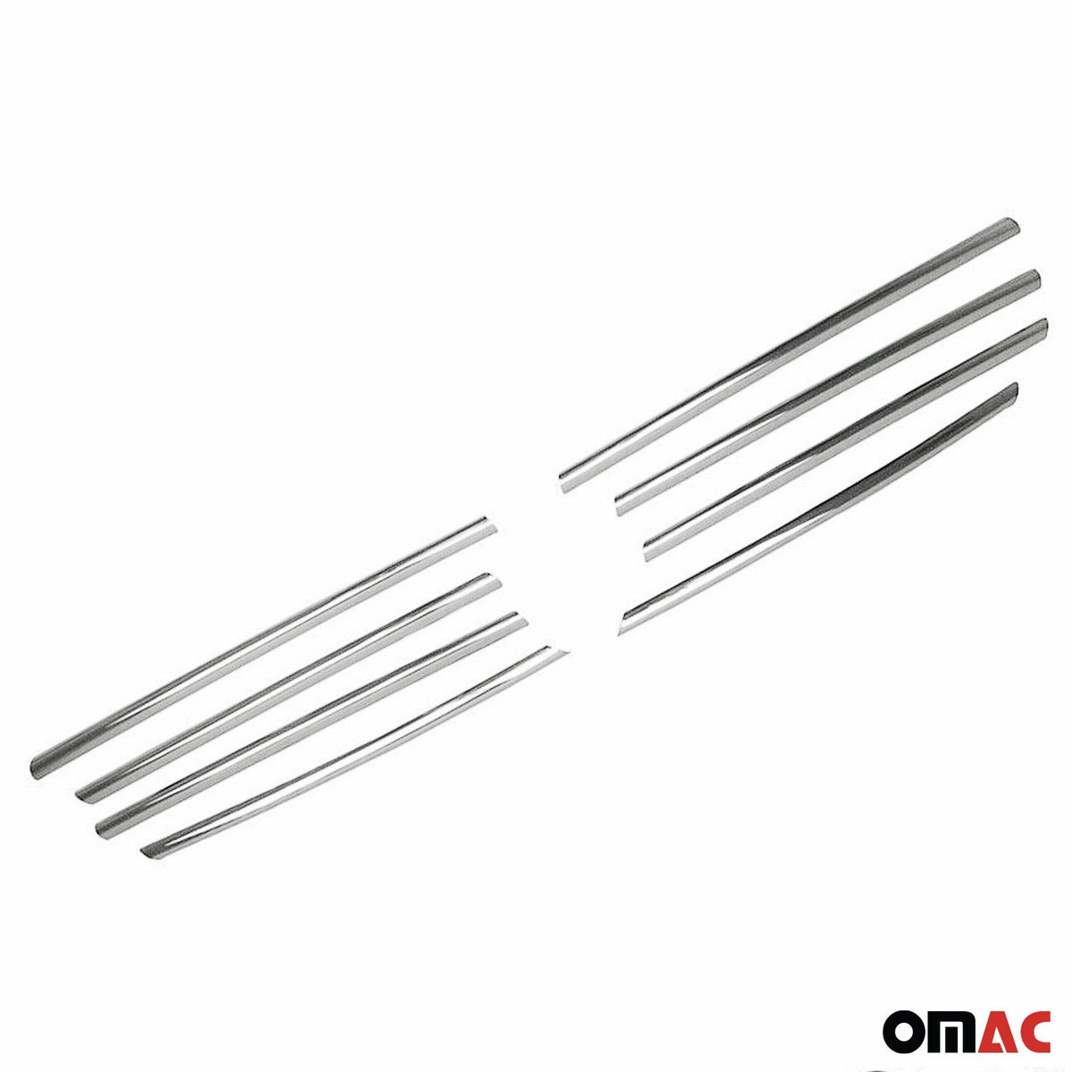 Kühlergrill Leiste Grillleisten für VW Transporter T5 2003-10 Edelstahl Chrom 8x