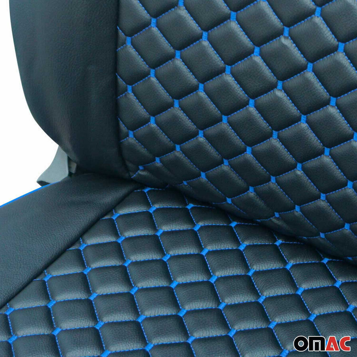 Sitzbezüge Schonbezüge für Ford Transit 2000-2014 Kunstleder Schwarz Blau 1tlg