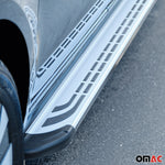 Trittbretter Seitenschweller für Dacia Sandero Stepway I 2009-2012 Schwarz Alu