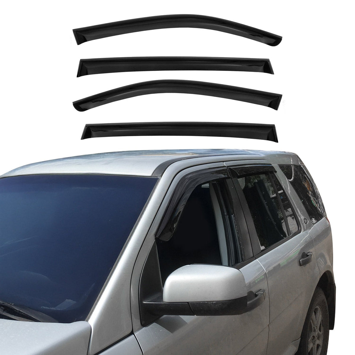 4x Windabweiser Regenabweiser für Hyundai Tucson III 2015-2020 Acryl Dunkel