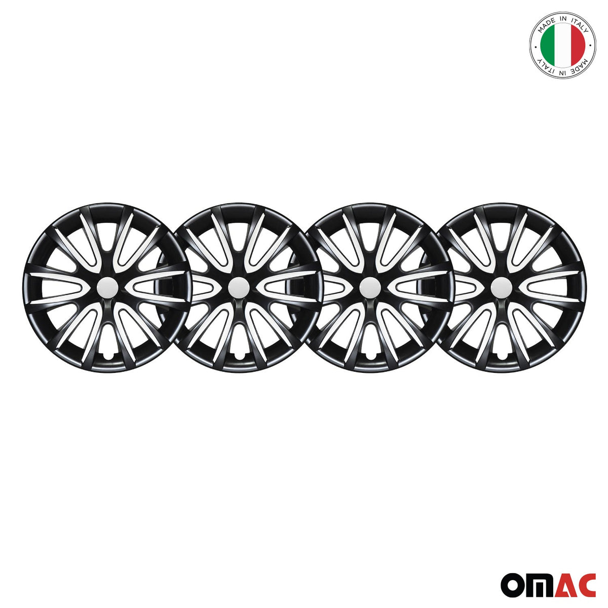 Radblenden Radkappen Radzierblenden für 14" Zoll Stahlfelgen Schwarz weiß 4x