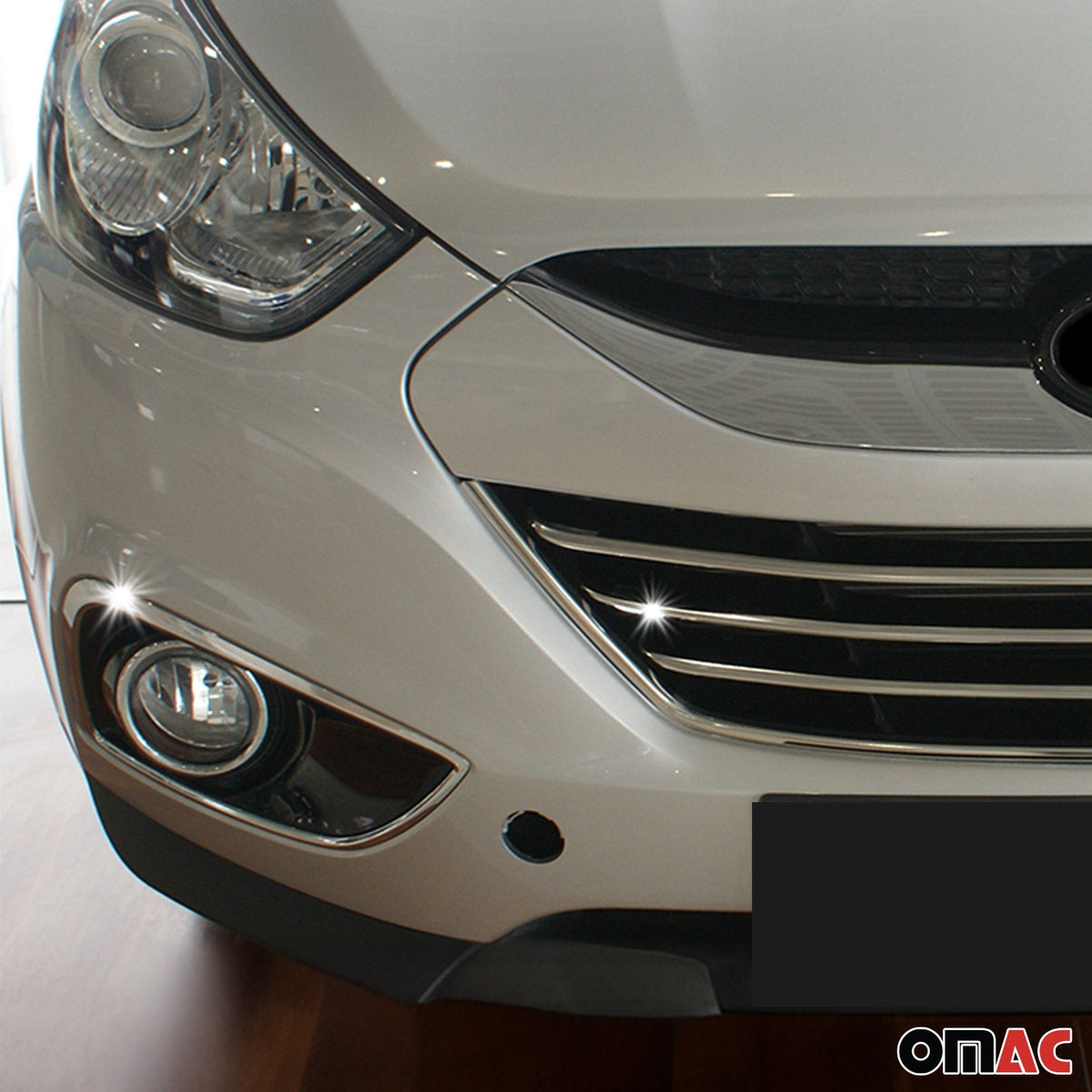 Kühlergrill Leisten Grillleisten für Hyundai ix35 2010-2015 Edelstahl Chrom 4x