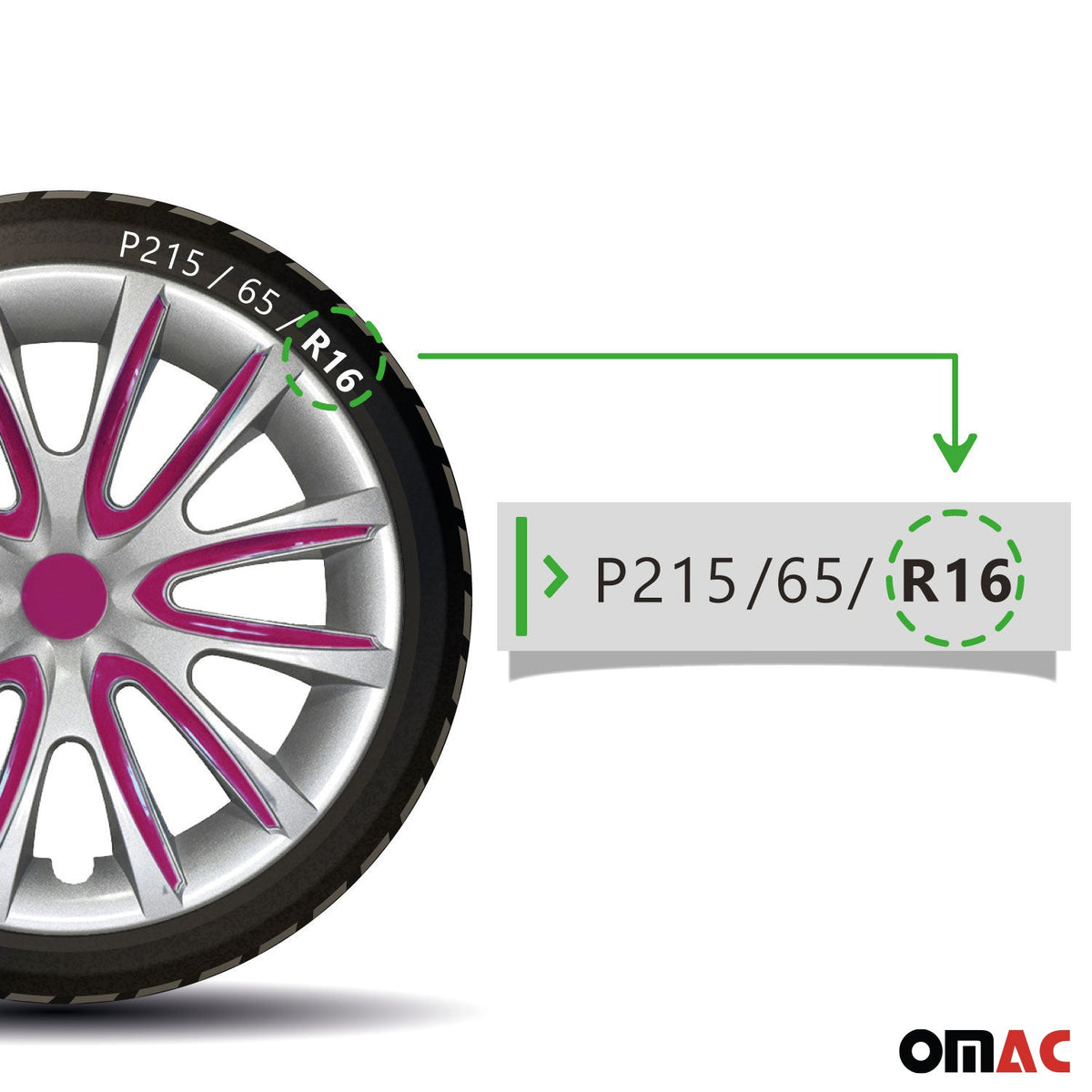 4x Radblenden Radkappen Radzierblenden für 16" Zoll Stahlfelgen Grau Lila