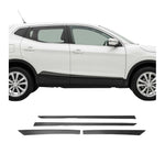 Seitentürleiste Türschutzleiste für Nissan Qashqai J11 2014-2021 Chrom Dunkel 4x