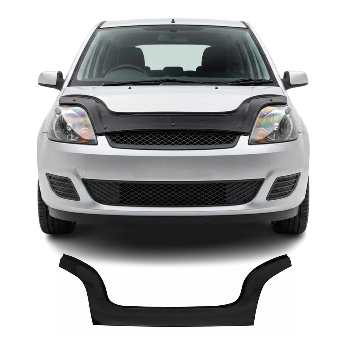 Motorhaube Deflektor Insekten Steinschlagschutz für Ford Fiesta 2001-2008 Dunkel