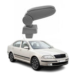 Mittelarmlehne Armlehne Mittelkonsole für Skoda Octavia 2004-2013 PU-Leder Grau
