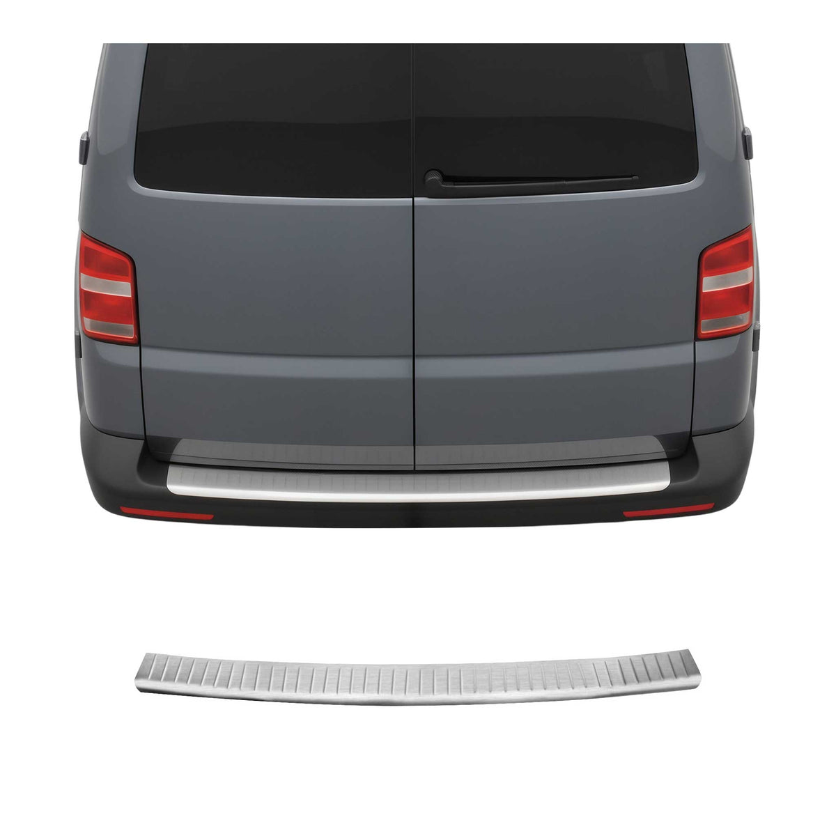 Ladekantenschutz für VW T5 T6 Transporter alle 2003-2024 Hecktüren gebürstet