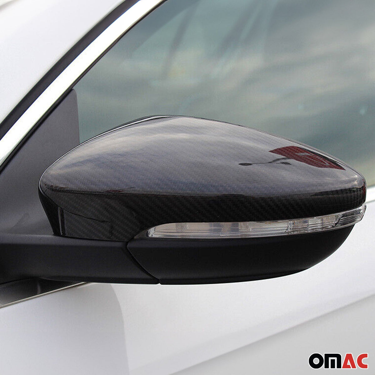 Spiegelkappen Spiegelabdeckung für VW Passat B7 2010-2015 Echt Carbon Schwarz