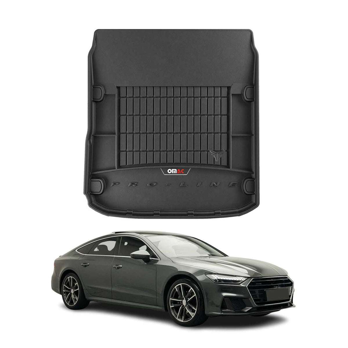 OMAC Gummi Kofferraumwanne für Audi A7 C8 Sportback 2018-2026 Laderaumwanne