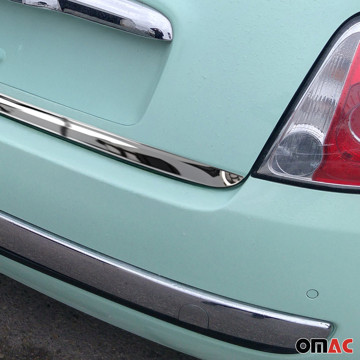 Kofferraumleiste Heckklappe Leiste für Fiat 500 2007-2015 Edelstahl Chrom 1tlg