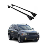Dachträger Grundträger für Volvo XC90 mk1 2002-2014 75kg Stahl Schwarz 2 tlg