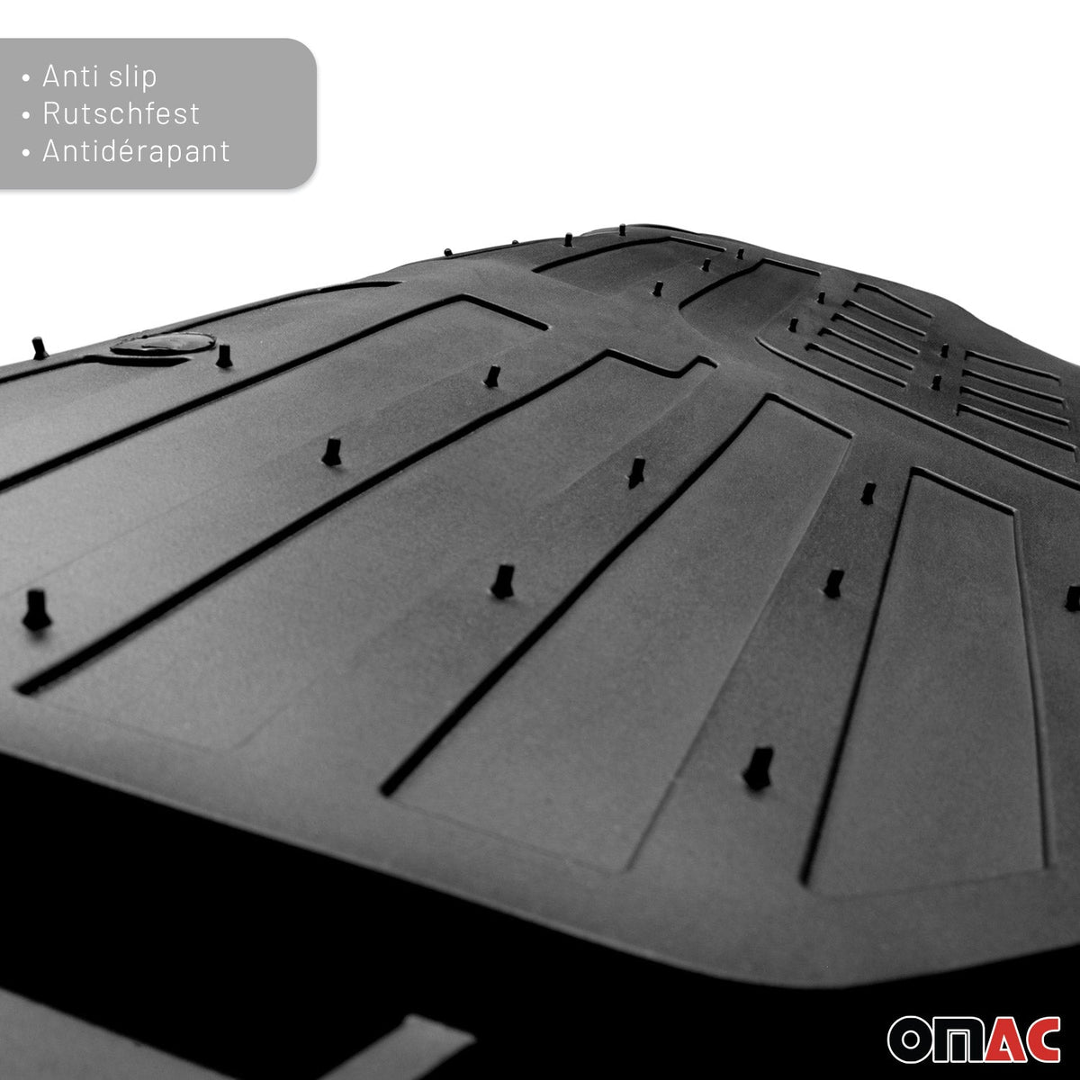Fußmatten Gummimatten 3D Matte für Audi A6 Gummi Universal Schwarz 4Tlg