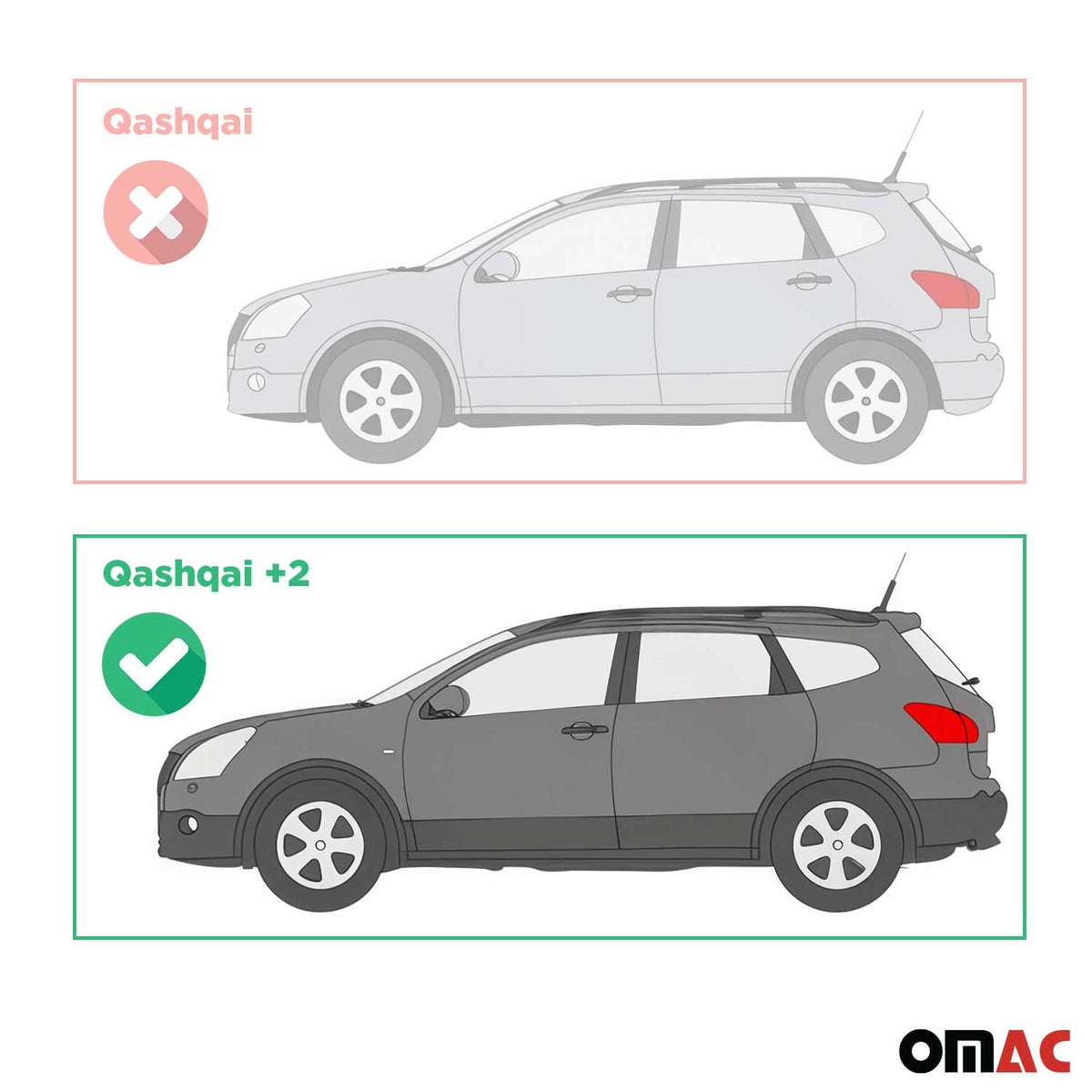 Alu Seitenschweller Trittbretter für Nissan Qashqai +2 NJ10 2008-2013 Schwarz 2x