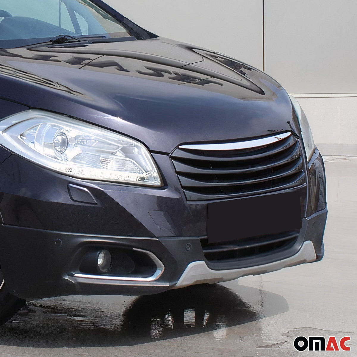 Kühlergrill Leisten Grillleisten für Suzuki SX4 S-Cross 2013-21 Edelstahl Chrom