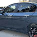 Fensterleisten Fensterrahmen für Fiat Tipo 2015-2026 Edelstahl Glanz Dunkel 4x
