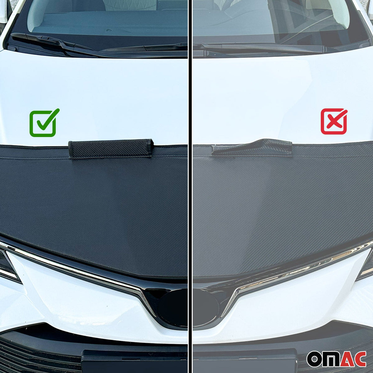 Haubenbra Steinschlagschutz Bonnet Bra für VW CC 2012-2017 Carbon Optik Halb