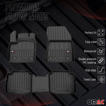 Fußmatten Gummimatten für Nissan X-Trail IV T33 2022-2026 Premium Schwarz TPE 3x