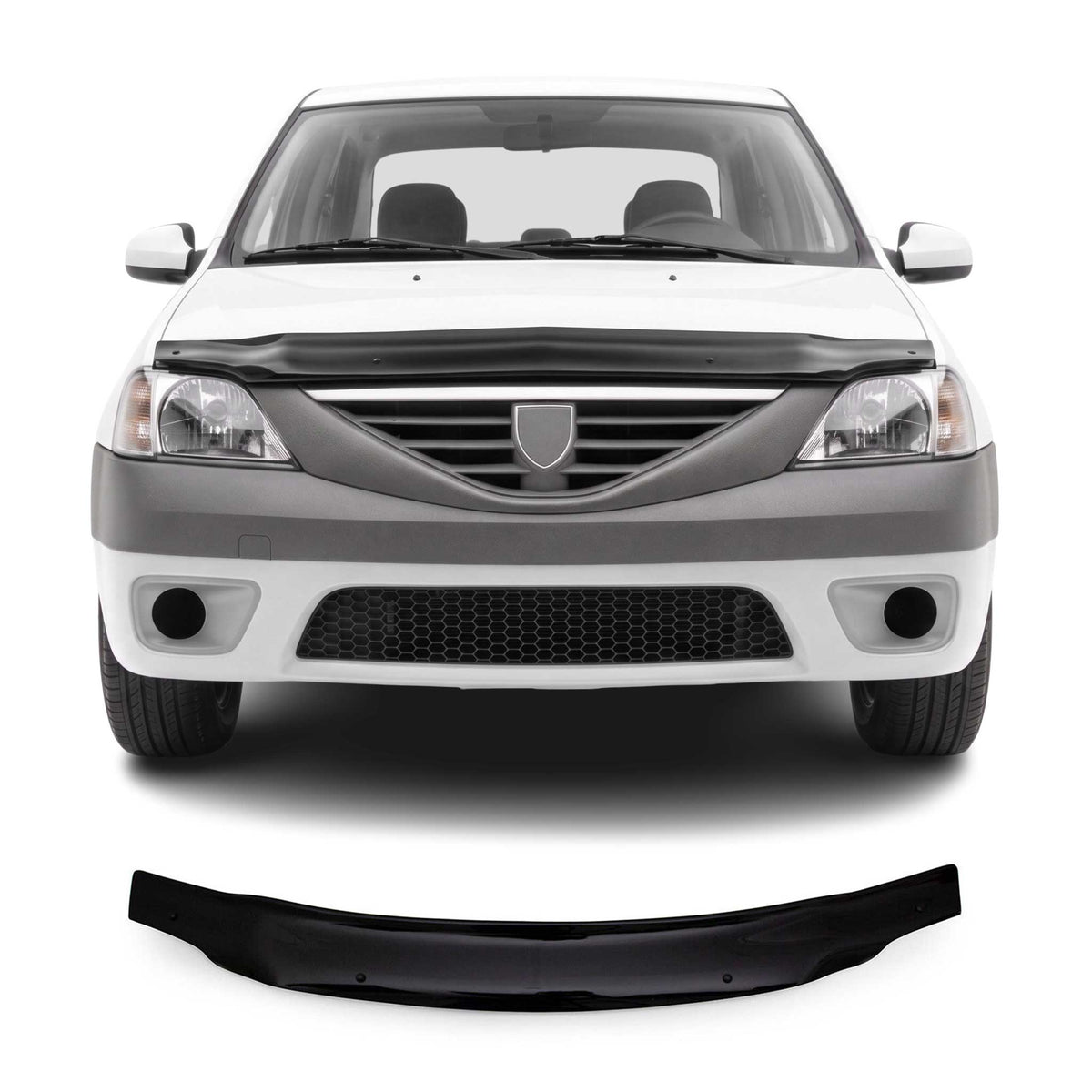 Motorhaube Deflektor Insekten für Dacia Logan/MCV/Express 2004-2012 Dunkel