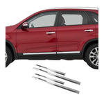 Seitentürleiste Türleisten Türschutzleiste für Kia Sorento 2009-2013 Chrom 4x