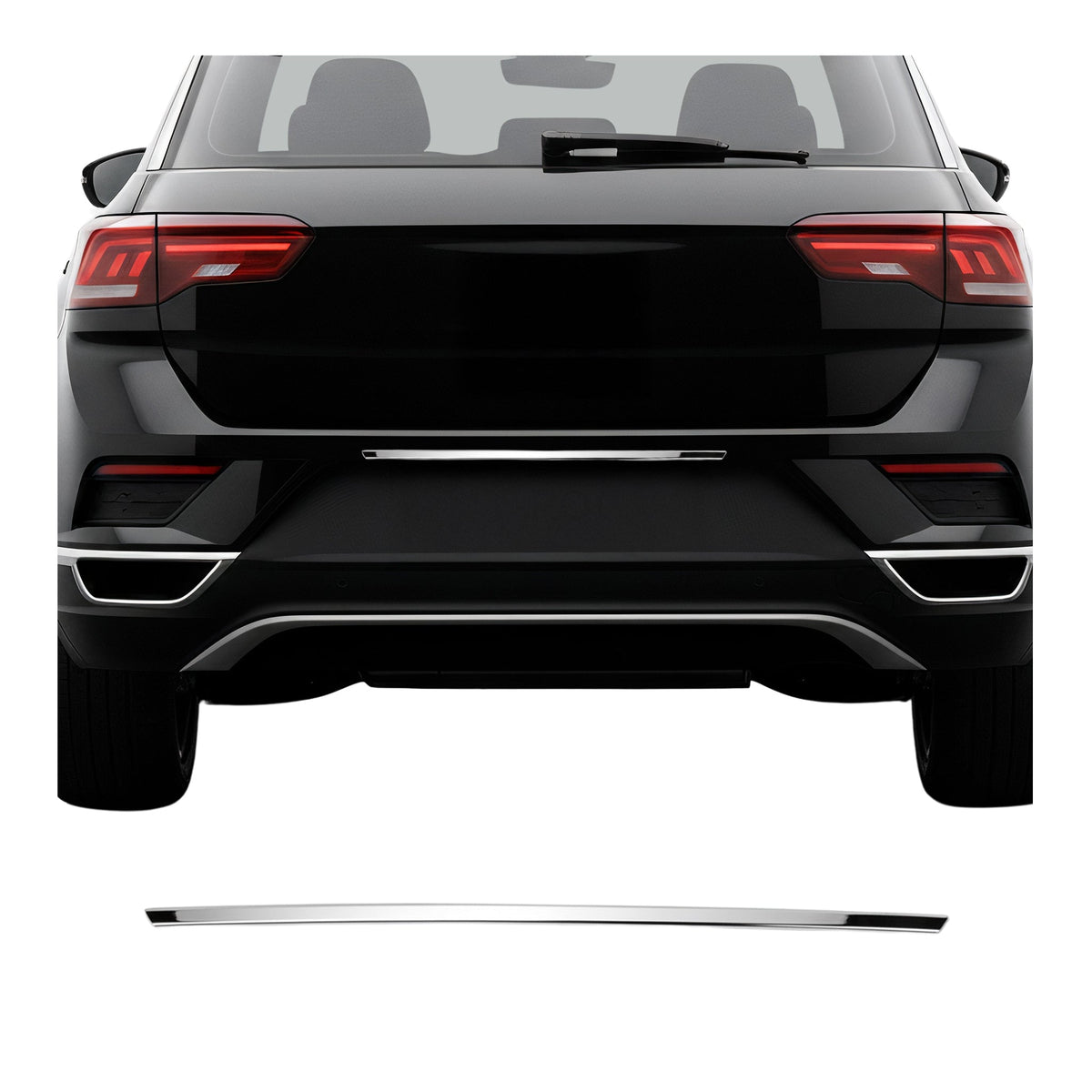 Kofferraumleiste Heckklappe Leiste für VW T-Roc 2017-2022 Edelstahl Chrom 1tlg